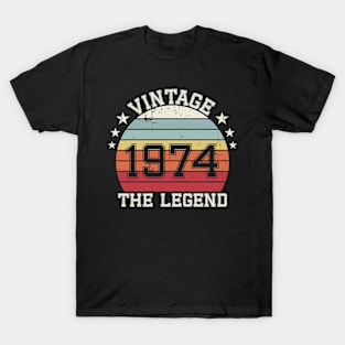 Vintage 1974 Original, The Legend 1974 Birth Year T-Shirt